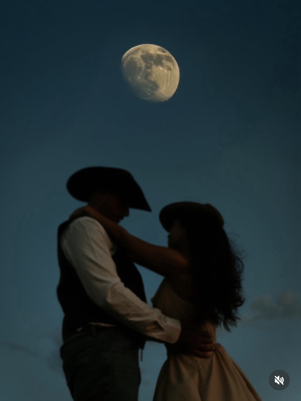 Couple under the moon